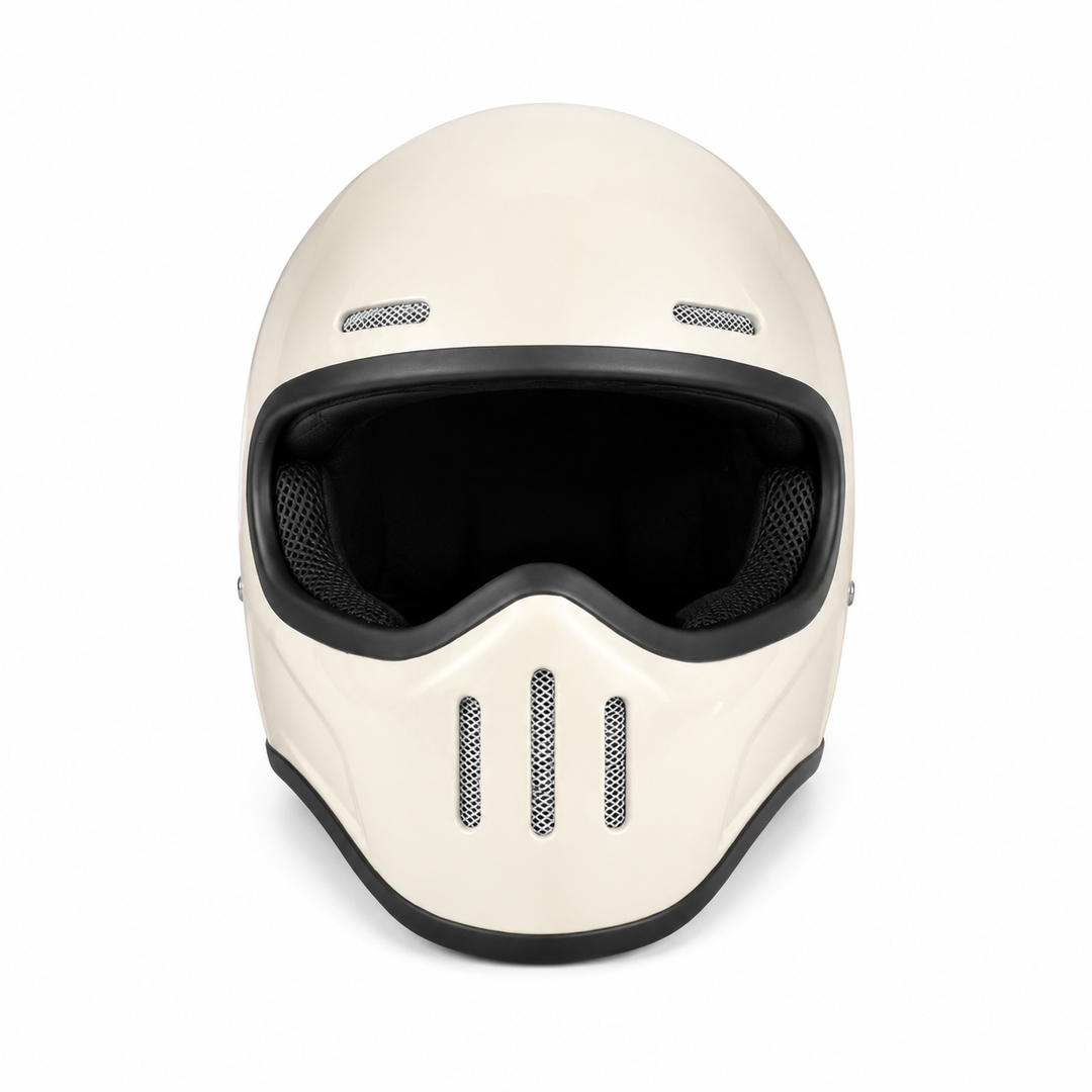 Premium Full Face Motorcycle Helmet Retro Tokyo TT Fiberglass Racing Helmet Clear Visor Lightweight Safety Casco Moto Unisex Riding Helmet Gear
