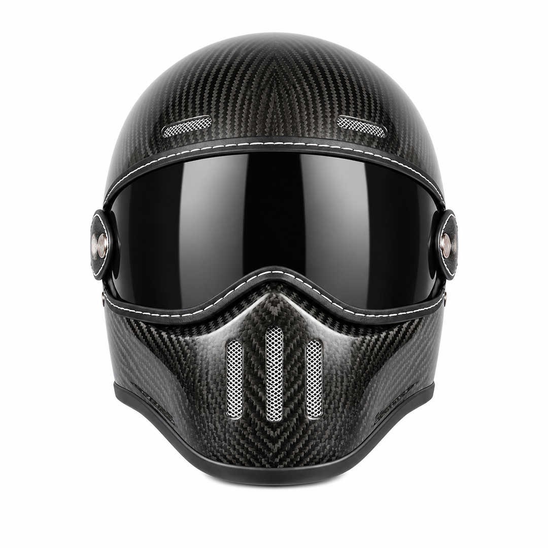 Premium Full Face Motorcycle Helmet Retro Tokyo TT Fiberglass Racing Helmet Clear Visor Lightweight Safety Casco Moto Unisex Riding Helmet Gear
