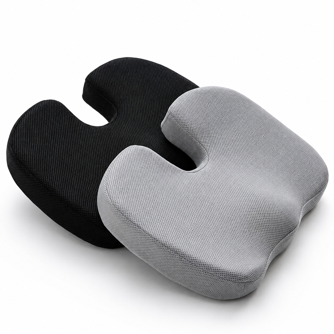Premium Gel Memory Foam Seat Cushion Ergonomic Chair Pad Non Slip Support Cushion Breathable Washable Office Car Home Long Sitting Comfort Seat Pad