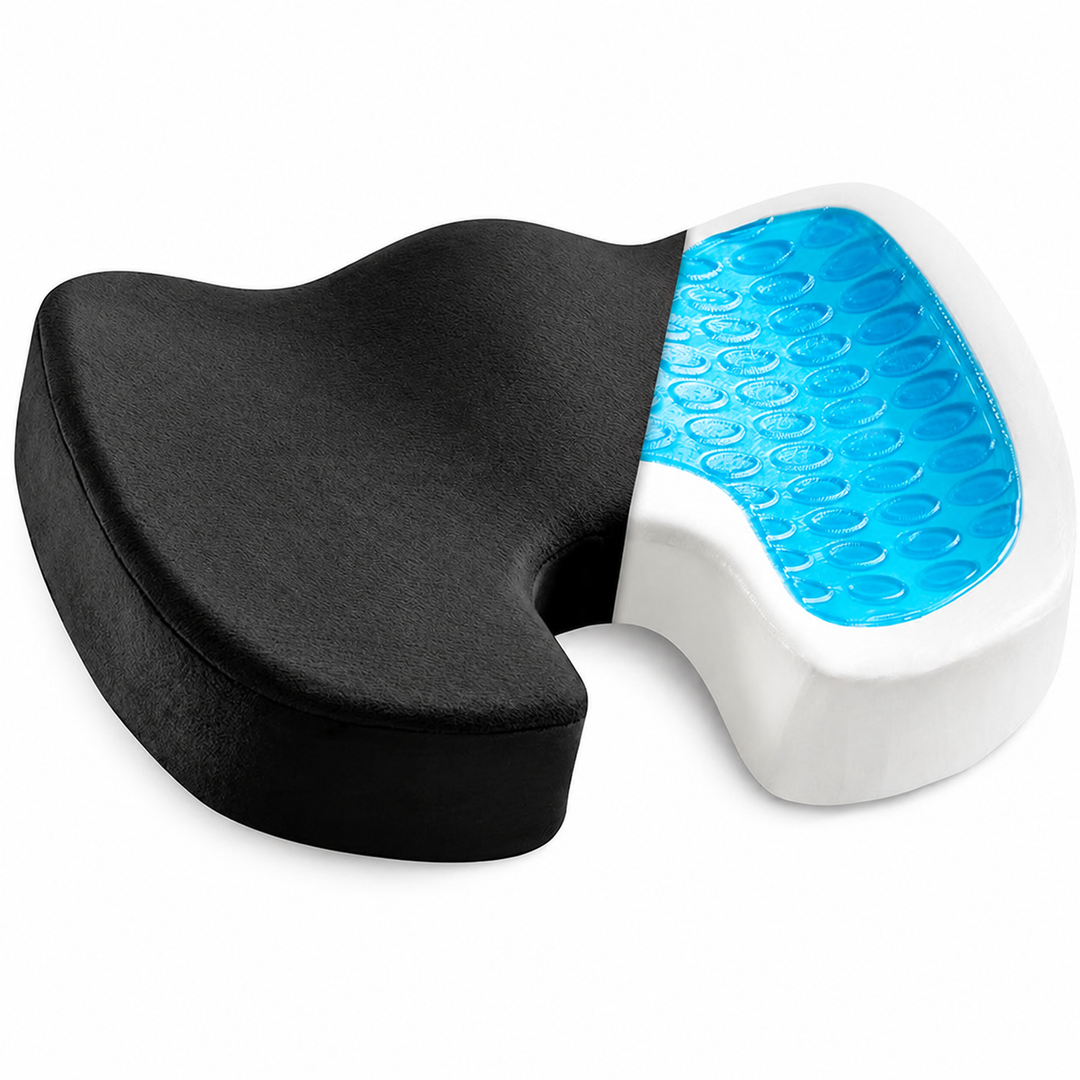 Premium Gel Memory Foam Seat Cushion Ergonomic Chair Pad Non Slip Support Cushion Breathable Washable Office Car Home Long Sitting Comfort Seat Pad