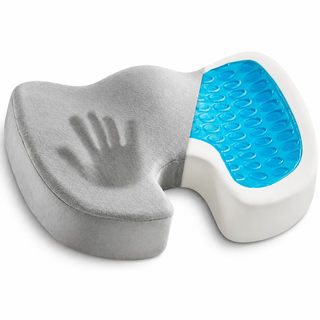 Premium Gel Memory Foam Seat Cushion Ergonomic Chair Pad Non Slip Support Cushion Breathable Washable Office Car Home Long Sitting Comfort Seat Pad