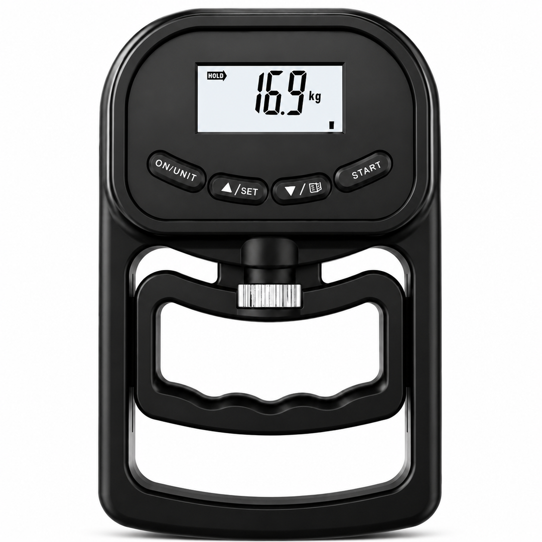 Premium Grip Strength Tester Digital Hand Dynamometer 265Lbs 120Kg LCD Screen USB Rechargeable Hand Power Meter Fitness Strength Training Device