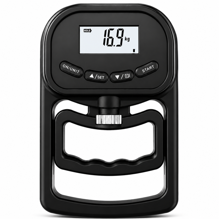 Premium Grip Strength Tester Digital Hand Dynamometer 265Lbs 120Kg LCD Screen USB Rechargeable Hand Power Meter Fitness Strength Training Device