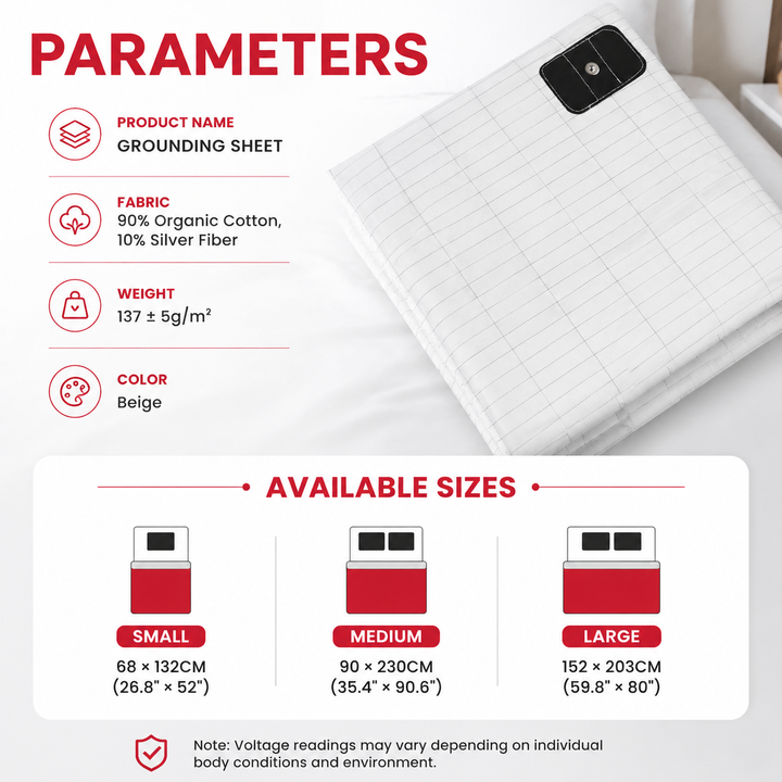 Premium Grounding Bed Sheet Earthing Sheet Organic Cotton Silver Fiber Conductive Grounding Cable Sleep Support Wellness Sleep Aid Bedding