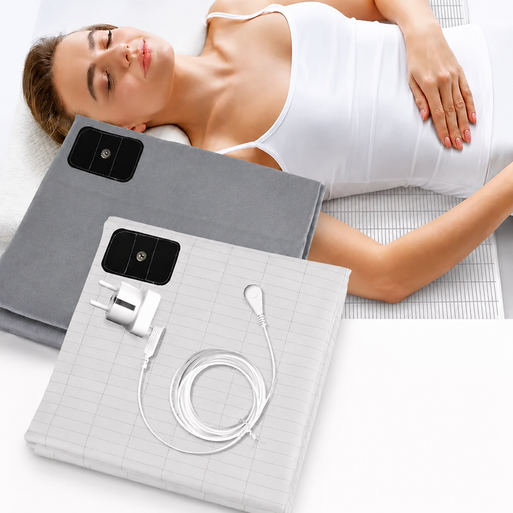 Premium Grounding Bed Sheet Earthing Sheet Organic Cotton Silver Fiber Conductive Grounding Cable Sleep Support Wellness Sleep Aid Bedding