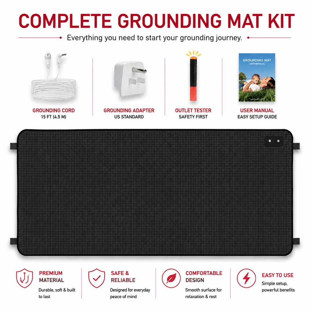 Premium Grounding Mattress Pad Earthing Bed Sheet Conductive Cotton Surface Mattress Cover Queen King Static Reduction Sleep Comfort Bedding