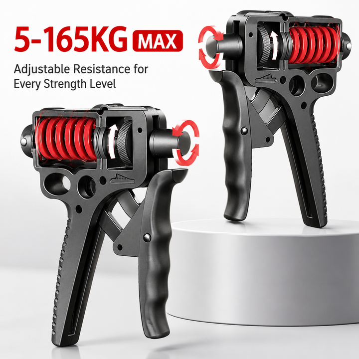 Premium Hand Grip Strengthener Adjustable 5–165kg Steel Spring Gripper Wrist Trainer Forearm Exerciser Portable Grip Training Tool Home Gym Fitness Device
