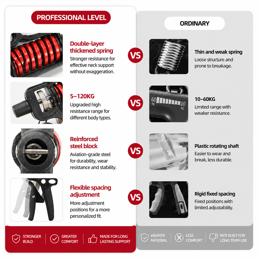 Premium Hand Grip Strengthener Adjustable 5–165kg Steel Spring Gripper Wrist Trainer Forearm Exerciser Portable Grip Training Tool Home Gym Fitness Device