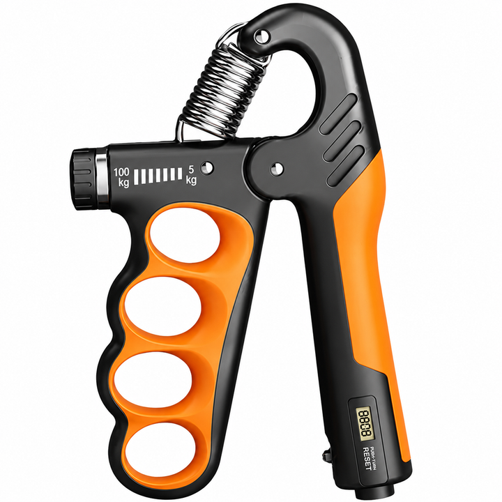 Premium Hand Grip Strengthener Adjustable 5 to 100kg Steel Spring Gripper with Counter Non Slip Handle Wrist Forearm Trainer Portable Gym Home Fitness Device