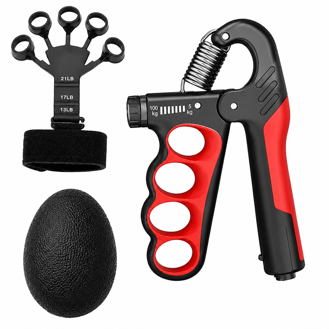 Premium Hand Grip Strengthener Adjustable 5 to 100kg Steel Spring Gripper with Counter Non Slip Handle Wrist Forearm Trainer Portable Gym Home Fitness Device