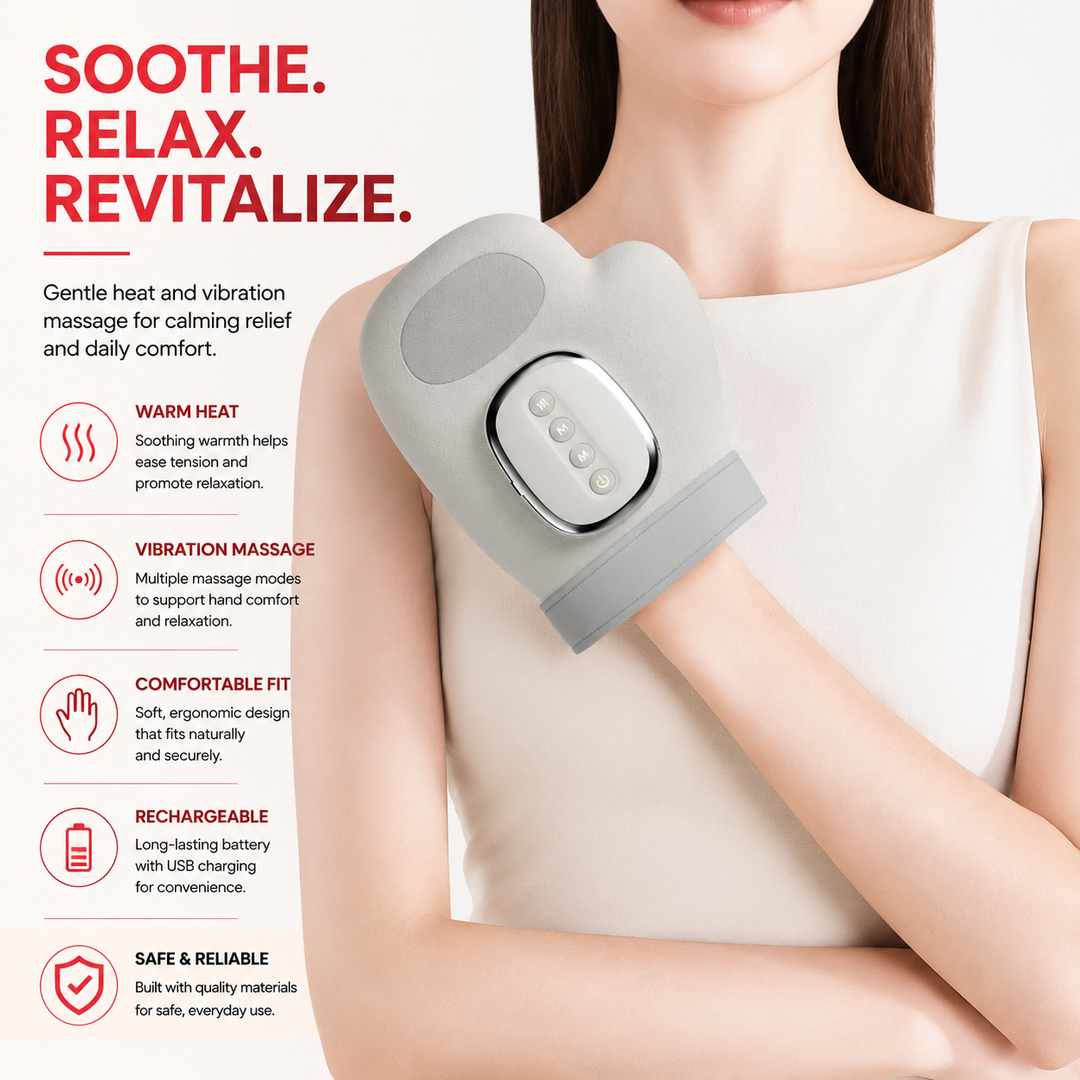 Premium Hand Massager with Heat Cordless Air Compression Hand Massager for Fingers Palm Wrist Pain Relief Portable USB Rechargeable Therapy Device