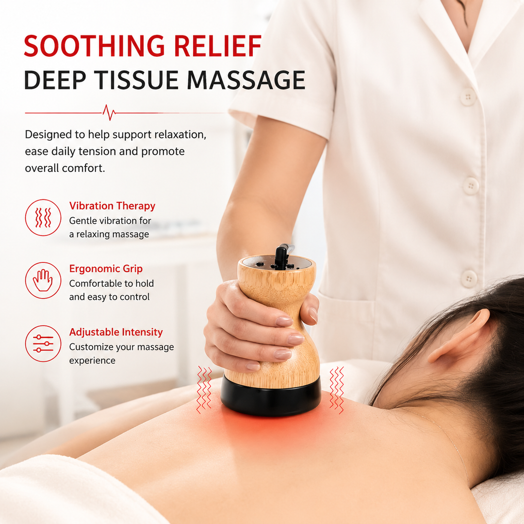Premium Heated Gua Sha Massager Bian Stone Electric Massage Tool Adjustable Heat 45 to 75C Portable Body Massager for Back Waist Home Spa Daily Use