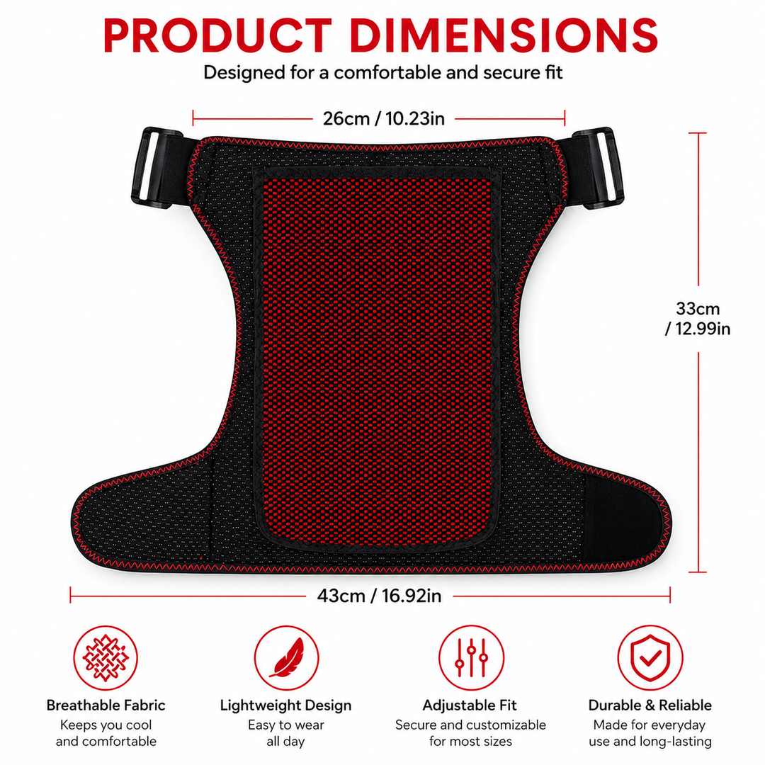 Premium Heated Hip Support Brace Full Wrap USB Compression Belt Carbon Fiber Heat Vibration Massage 3 Levels Adjustable Hip Pain Relief Support