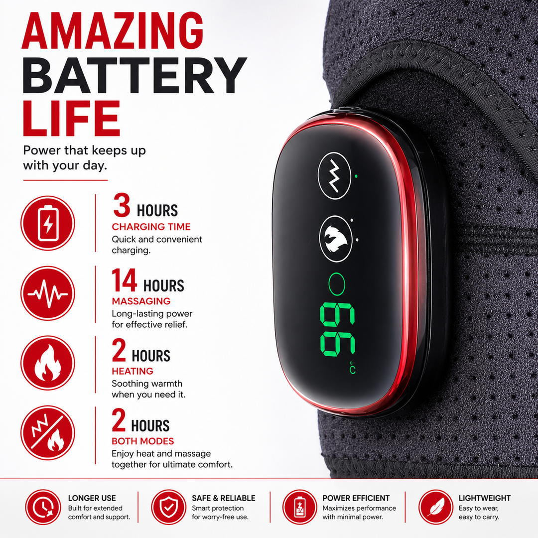 Premium Heated Shoulder Pad Electric Vibration Massage USB Rechargeable 5000mAh 3 Heat Levels Shoulder Wrap Pain Relief Therapy Support Belt