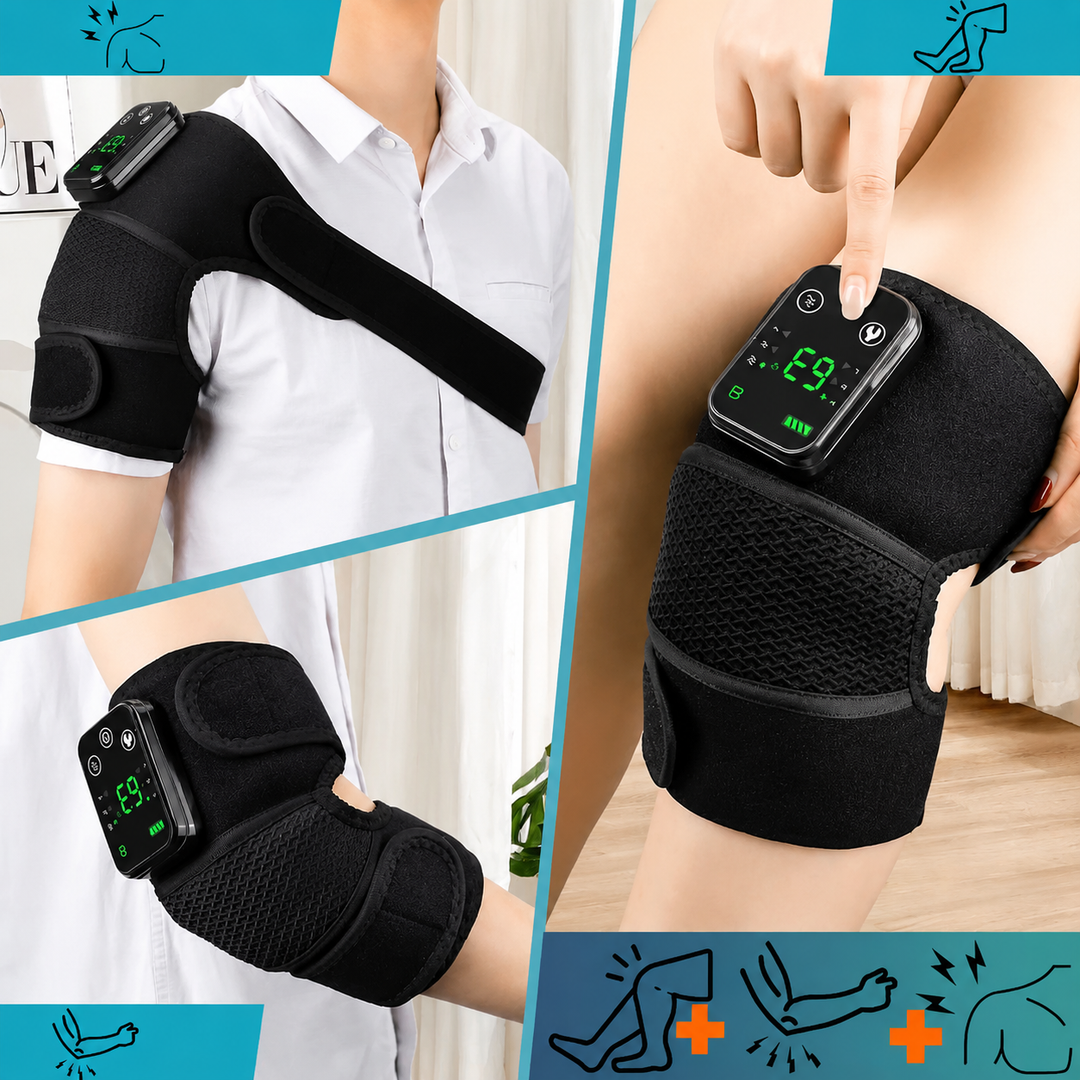 Premium Heated Shoulder Pad Vibration Massager 5000mAh USB Rechargeable Shoulder Wrap Adjustable Heat Levels Pain Relief Muscle Comfort Device