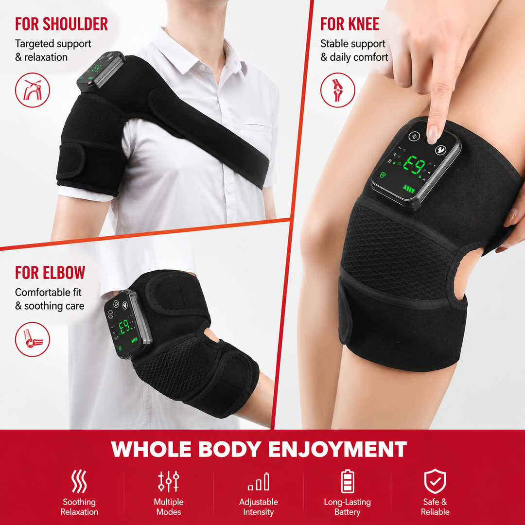 Premium Heated Shoulder Pad Vibration Massager 5000mAh USB Rechargeable Shoulder Wrap Adjustable Heat Levels Pain Relief Muscle Comfort Device