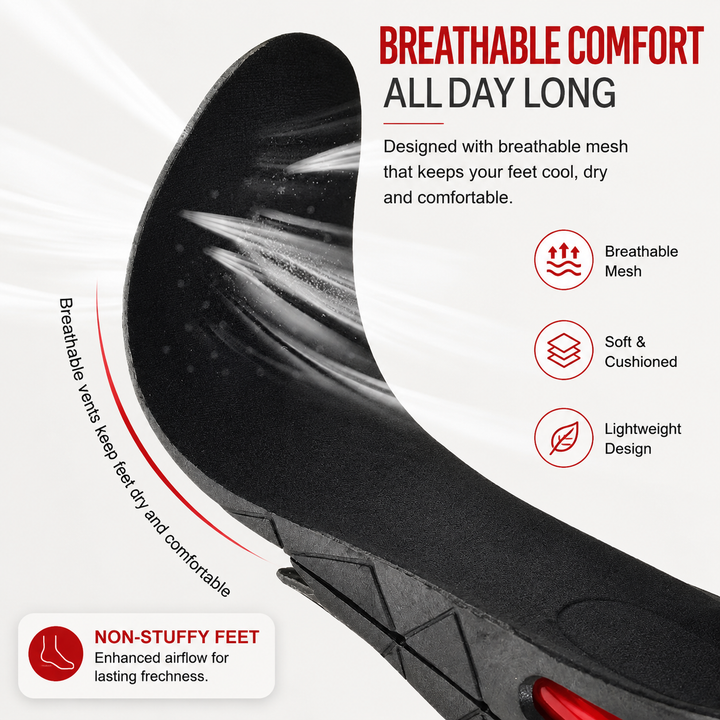 Premium Height Increase Insoles Adjustable 3 to 9cm Elevator Inserts Air Cushion EVA Shoe Lifts Unisex Comfort Fit Shoe Height Booster Insoles