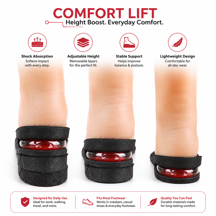 Premium Height Increase Insoles Adjustable Air Cushion Elevator Shoe Inserts 3–9cm Lift Shock Absorbent EVA Comfort Insoles Men Women EU 225–270