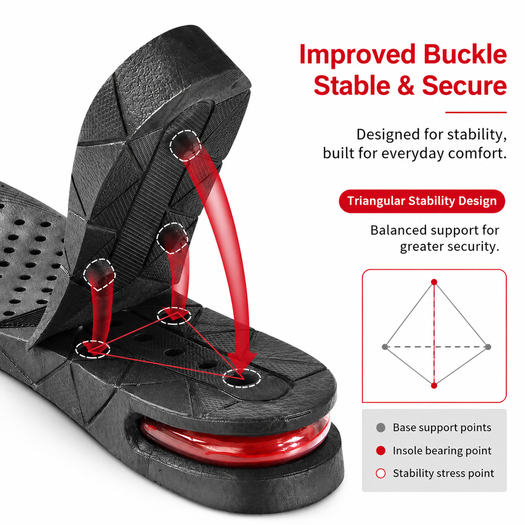 Premium Height Increase Insoles Adjustable Air Cushion Elevator Shoe Inserts 3–9cm Lift Shock Absorbent EVA Comfort Insoles Men Women EU 225–270