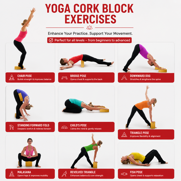 Premium High Density Yoga Block Non Slip EVA Foam Eco Friendly Support Block Stretching Pilates Fitness Stability Posture Training 23x15x7.6cm