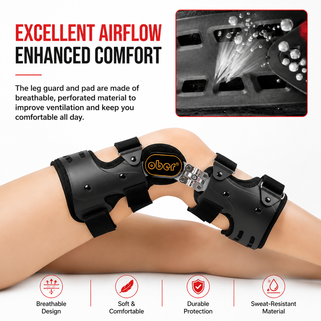 Premium Hinged Knee Brace ACL MCL PCL Support Orthopedic Knee Stabilizer ROM Adjustable Sports Recovery Ligament Injury Support Brace for Men &amp; Women