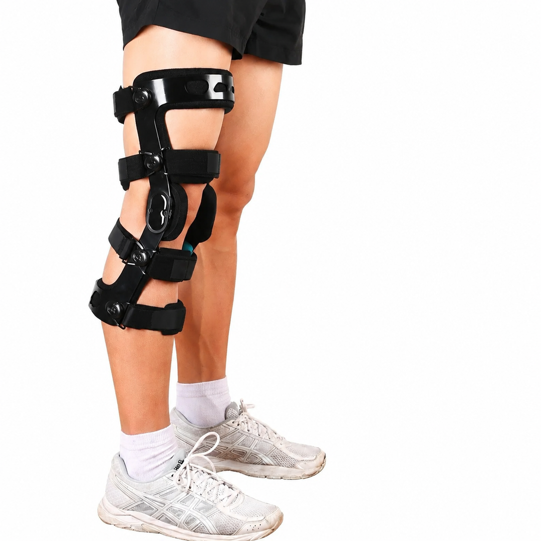 Premium Hinged Knee Brace ACL MCL PCL Support Orthopedic Knee Stabilizer ROM Adjustable Sports Recovery Ligament Injury Support Brace for Men & Women