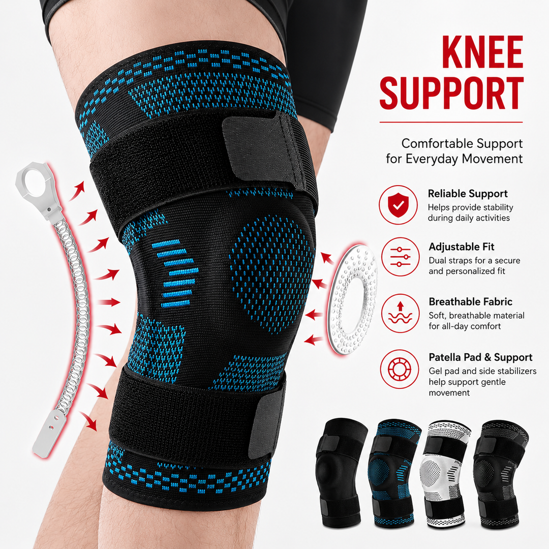 Premium Hinged Knee Brace Copper Stabilizers Adjustable Open Patella Knee Support Brace for Stability ACL Meniscus Arthritis Support 6 Sizes