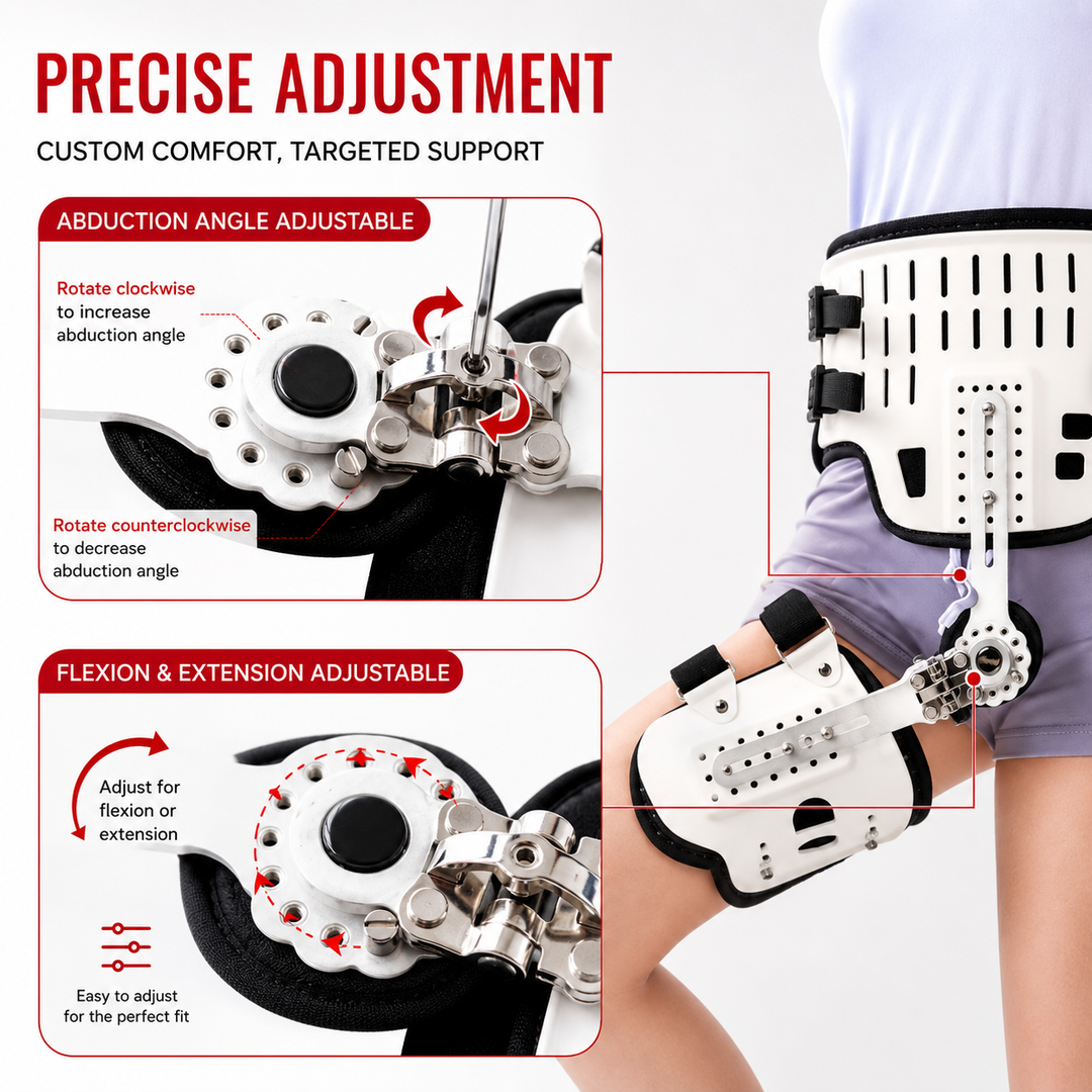 Premium Hip Abduction Orthosis Brace Adjustable Hip Stabilizer Sciatica Pain Relief Post Surgery Hip Support Groin Thigh Injury Recovery Brace