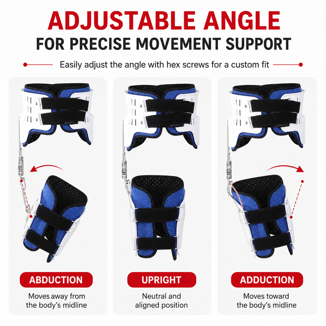 Premium Hip Abduction Orthosis Brace Adjustable Hip Stabilizer Sciatica Pain Relief Post Surgery Hip Support Groin Thigh Injury Recovery Brace