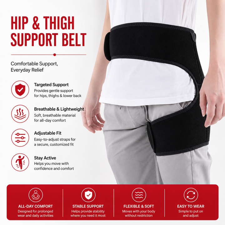 Premium Hip Abduction Orthosis Brace Adjustable Hip Stabilizer Sciatica Pain Relief Post Surgery Hip Support Groin Thigh Injury Recovery Brace