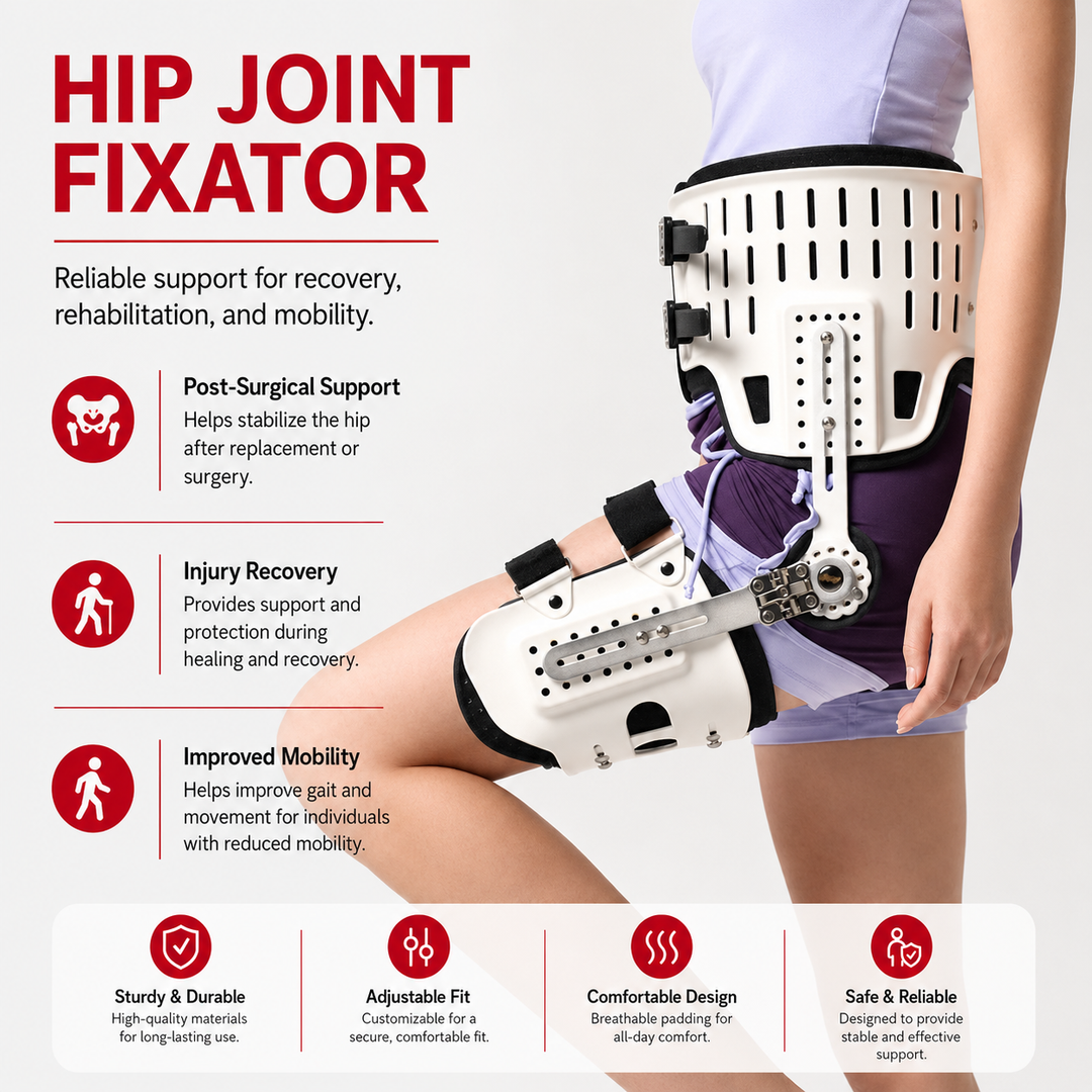 Premium Hip Abduction Orthosis Brace Adjustable Hip Stabilizer Sciatica Pain Relief Post Surgery Hip Support Groin Thigh Injury Recovery Brace