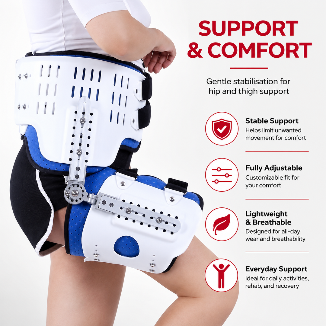 Premium Hip Stabiliser Support Brace Adjustable Hip Abduction Orthosis Sciatic Nerve Pain Relief Hip Support Post Surgery Recovery Left Right