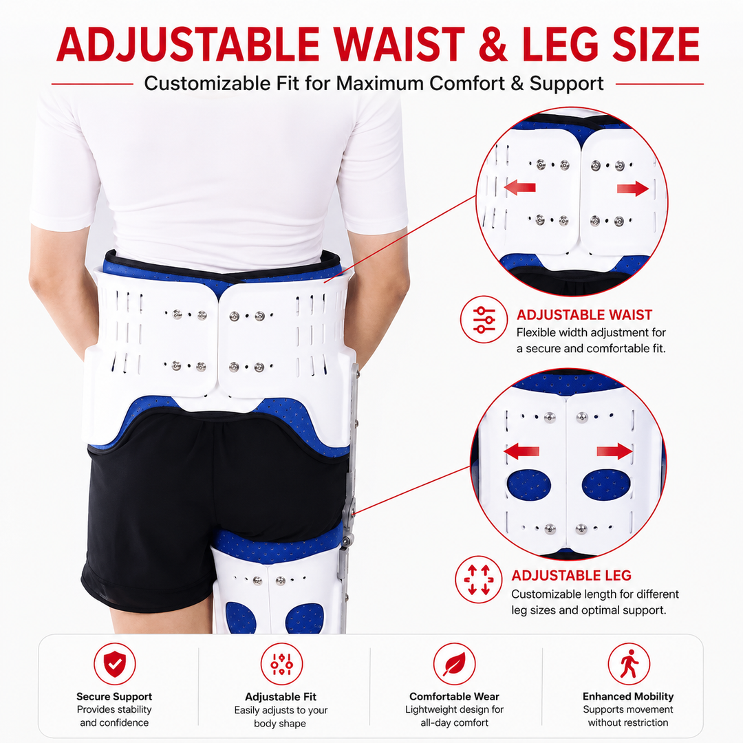 Premium Hip Stabiliser Support Brace Adjustable Hip Abduction Orthosis Sciatic Nerve Pain Relief Hip Support Post Surgery Recovery Left Right