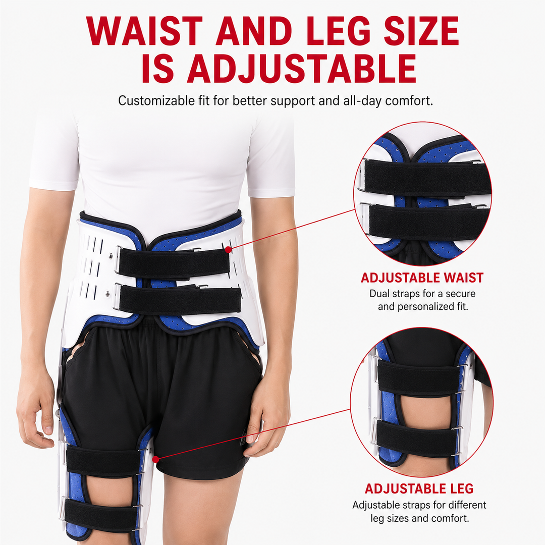 Premium Hip Stabiliser Support Brace Adjustable Hip Abduction Orthosis Sciatic Nerve Pain Relief Hip Support Post Surgery Recovery Left Right