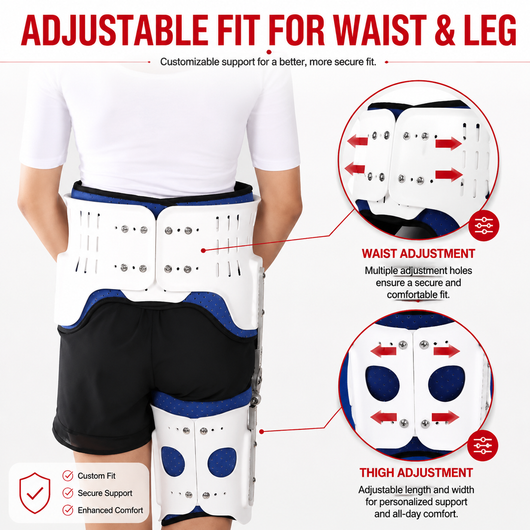 Premium Hip Stabiliser Support Brace Adjustable Hip Abduction Orthosis Sciatica Pain Relief Hip Support Belt Posture Alignment Recovery Brace Left Right Use