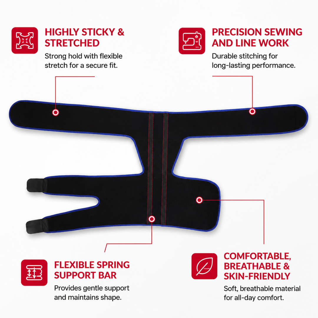 Premium Hip Stabiliser Support Brace Adjustable Hip Abduction Orthosis Sciatica Pain Relief Hip Support Belt Posture Alignment Recovery Brace Left Right Use