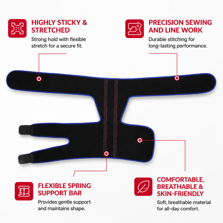 Premium Hip Stabiliser Support Brace Adjustable Hip Abduction Orthosis Sciatica Pain Relief Hip Support Belt Posture Alignment Recovery Brace Left Right Use