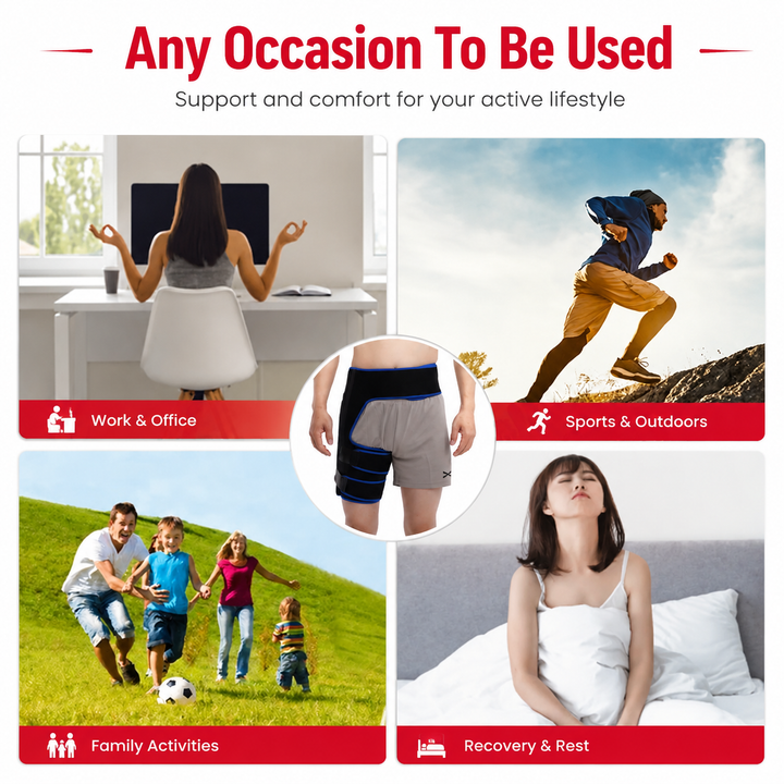 Premium Hip Stabiliser Support Brace Adjustable Hip Abduction Orthosis Sciatica Pain Relief Hip Support Belt Posture Alignment Recovery Brace Left Right Use