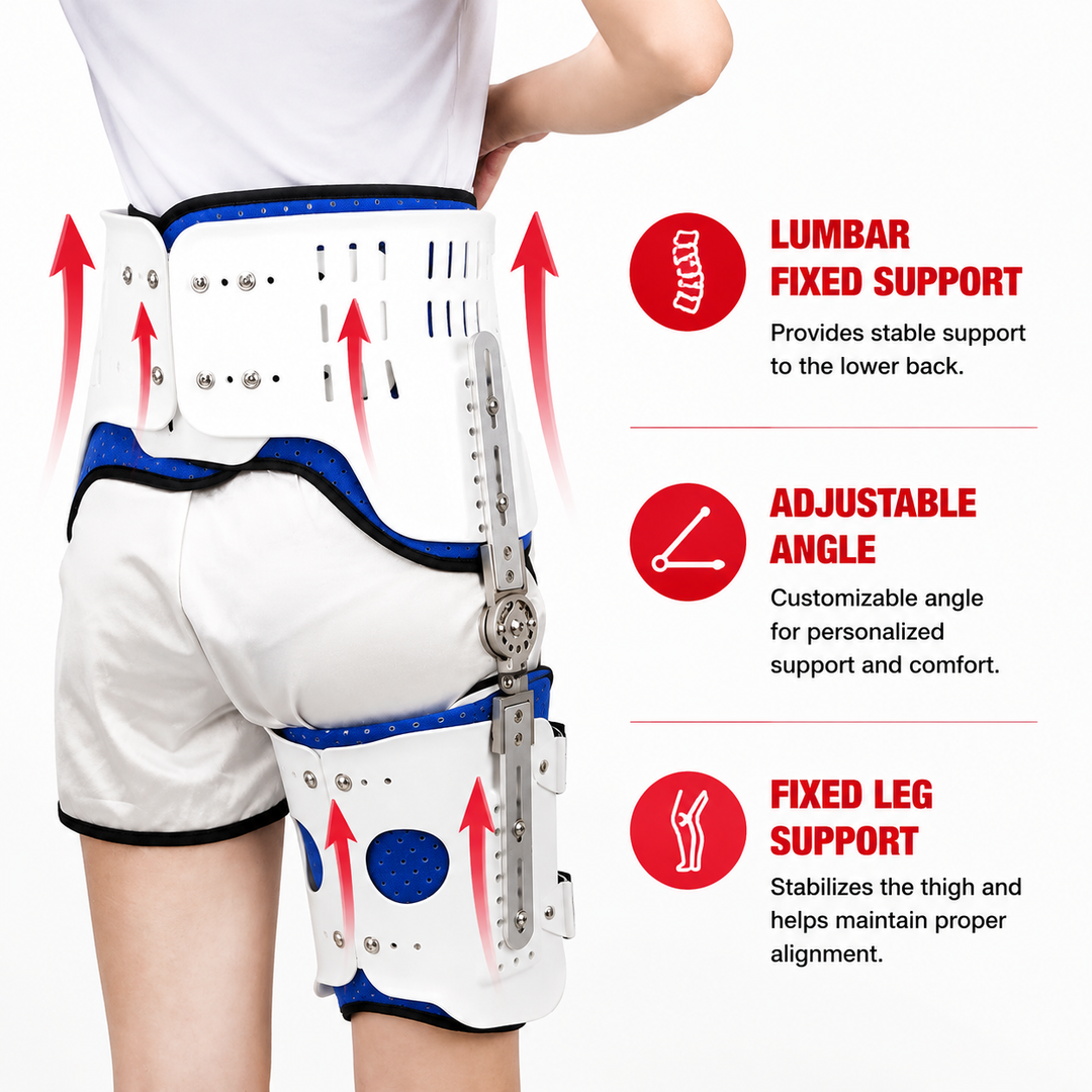 Premium Hip Stabiliser Support Brace Adjustable Hip Abduction Orthosis Sciatica Pain Relief Hip Support Belt Posture Alignment Recovery Brace Left Right Use