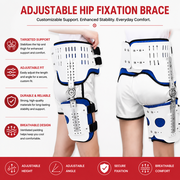 Premium Hip Stabiliser Support Brace Adjustable Hip Abduction Orthosis Sciatica Pain Relief Hip Support Belt Posture Alignment Recovery Brace Left Right Use