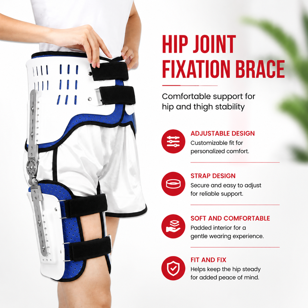 Premium Hip Support Brace Adjustable Hip Stabilizer Breathable Liner Leg Support Strap for Sports Work Daily Use Left Right Adjustable Fit