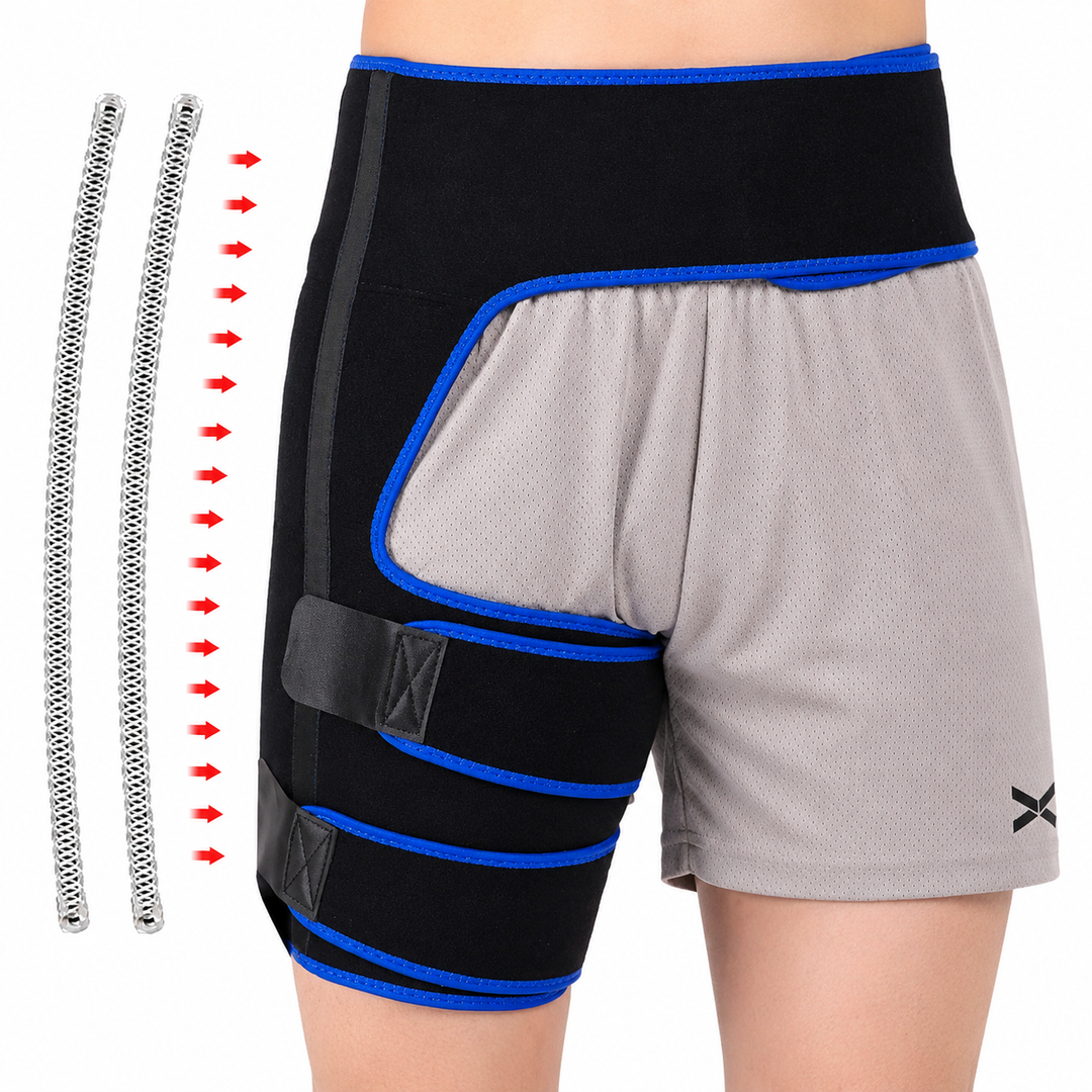 Premium Hip Support Brace Adjustable Hip Stabilizer Breathable Liner Leg Support Strap for Sports Work Daily Use Left Right Adjustable Fit