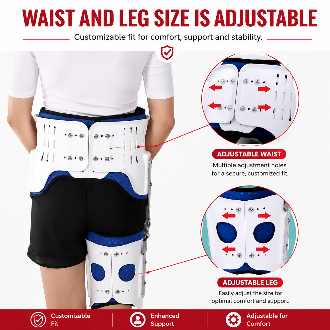 Premium Hip Support Brace Adjustable Hip Stabilizer Breathable Liner Leg Support Strap for Sports Work Daily Use Left Right Adjustable Fit