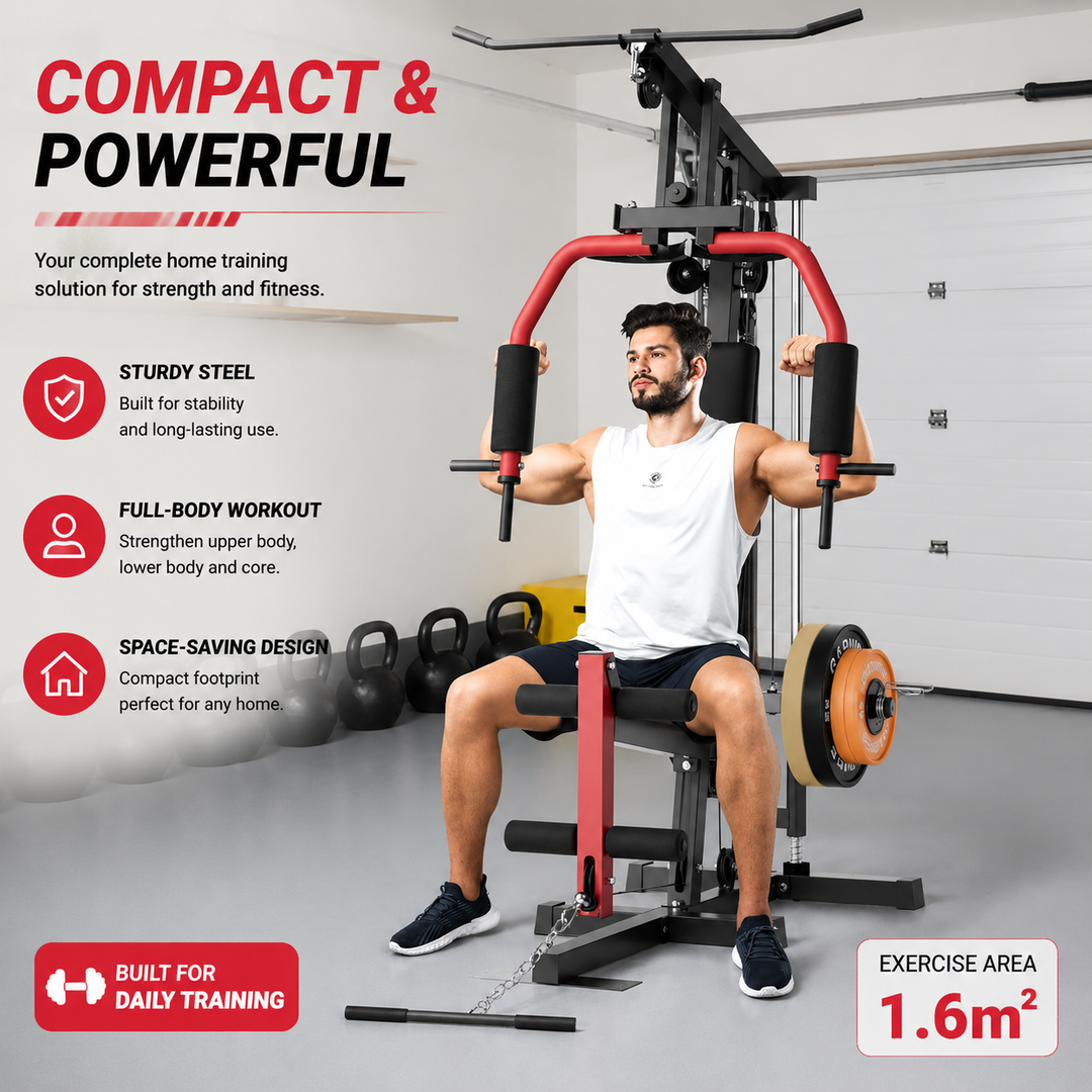 Premium Home Gym Machine Full Body Strength Training Equipment Chest Press LAT Pulldown Leg Extension Cable System Multifunction Workout Station