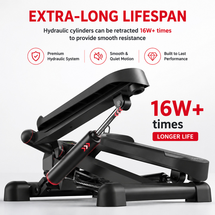 Premium Hydraulic Mini Twist Stepper Compact Stair Stepper with LCD Display Quiet Resistance Home Fitness Machine Legs Glutes Core Workout Portable Cardio Trainer