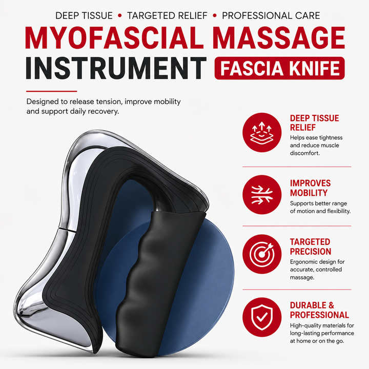 Premium Hyperblade Fascia Massager Microcurrent Vibration Therapy Deep Tissue Muscle Recovery Pain Relief Circulation Booster Portable Rechargeable Device Home Use