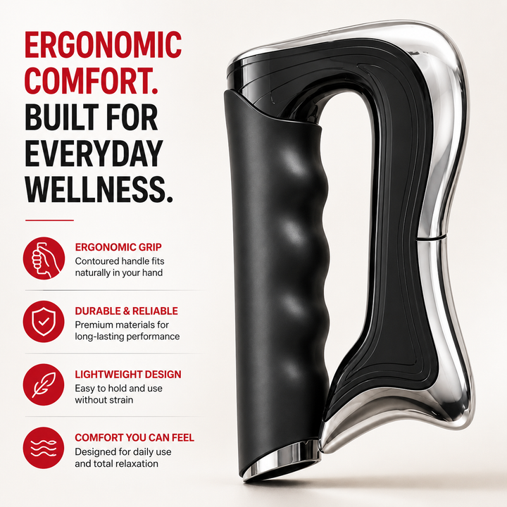 Premium Hyperblade Fascia Massager Microcurrent Vibration Therapy Deep Tissue Muscle Recovery Pain Relief Circulation Booster Portable Rechargeable Device Home Use