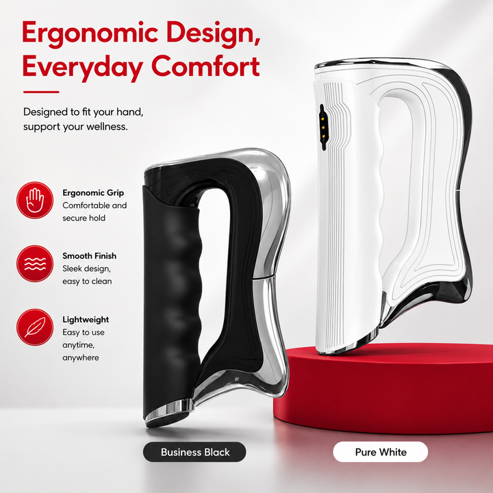 Premium Hyperblade Fascia Massager Microcurrent Vibration Therapy Deep Tissue Muscle Recovery Pain Relief Circulation Booster Portable Rechargeable Device Home Use