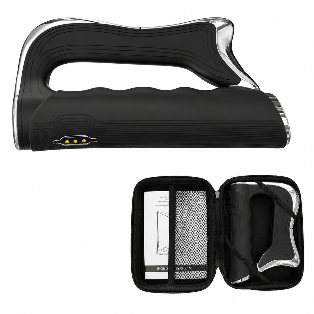 Premium Hyperblade Fascia Massager Microcurrent Vibration Therapy Deep Tissue Muscle Recovery Pain Relief Circulation Booster Portable Rechargeable Device Home Use