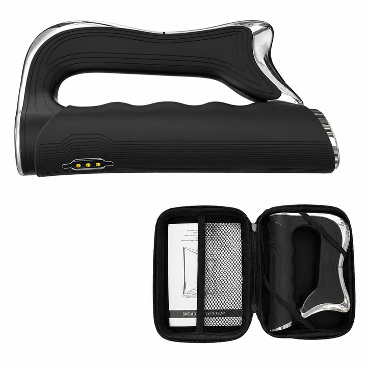 Premium Hyperblade Fascia Massager Microcurrent Vibration Therapy Deep Tissue Muscle Recovery Pain Relief Circulation Booster Portable Rechargeable Device Home Use